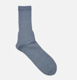 Homme ANONYMOUS ISM Chaussettes<Oc Pile Low Crew Blue