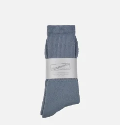 Homme ANONYMOUS ISM Chaussettes<Oc Pile Low Crew Blue