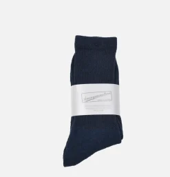 Homme ANONYMOUS ISM Chaussettes<Oc Pile Low Crew Navy