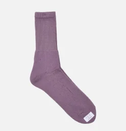Homme ANONYMOUS ISM Chaussettes<Oc Pile Low Crew Violet