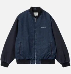 CARHARTT WIP Vestes<Paxon Bomber Navy Stone Washed