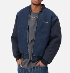 CARHARTT WIP Vestes<Paxon Bomber Navy Stone Washed