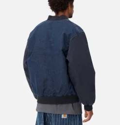 CARHARTT WIP Vestes<Paxon Bomber Navy Stone Washed
