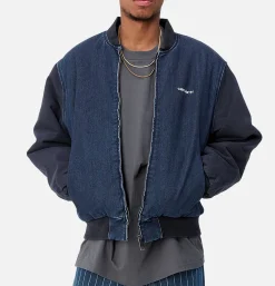 CARHARTT WIP Vestes<Paxon Bomber Navy Stone Washed