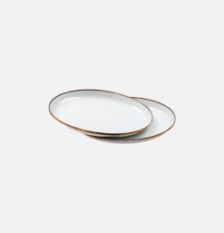 BAREBONES Outdoor<Petites Assiettes Email X 2 Eggshell