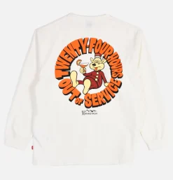 MANASTASH T-shirts<Poly Tee Ls 24hrs White