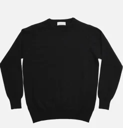 WILLIAM LOCKIE Pulls & Cardigans<Pull Col Rond Black