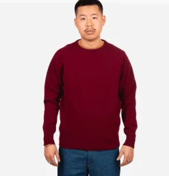 WILLIAM LOCKIE Pulls & Cardigans<Pull Col Rond Bordeaux