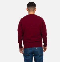 WILLIAM LOCKIE Pulls & Cardigans<Pull Col Rond Bordeaux
