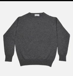WILLIAM LOCKIE Pulls & Cardigans<Pull Col Rond Charcoal