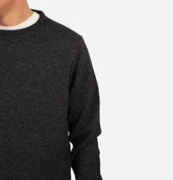 WILLIAM LOCKIE Pulls & Cardigans<Pull Col Rond Charcoal