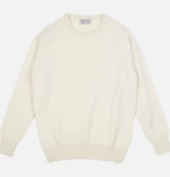 WILLIAM LOCKIE Pulls & Cardigans<Pull Col Rond Ecru