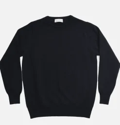 WILLIAM LOCKIE Pulls & Cardigans<Pull Col Rond Navy