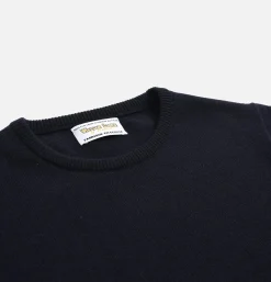 WILLIAM LOCKIE Pulls & Cardigans<Pull Col Rond Navy