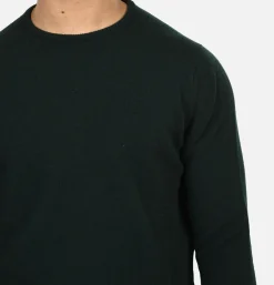 WILLIAM LOCKIE Pulls & Cardigans<Pull Col Rond Tartan Green