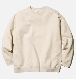 SNOW PEAK Sweats & Polaires<Recycled Cotton Crewneck Oatmeal