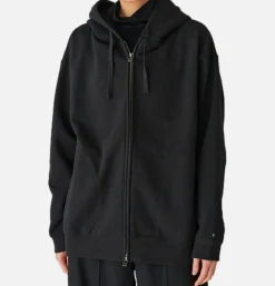 SNOW PEAK Sweats & Polaires<Recycled Cotton Zipup Hoodie Black