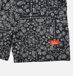 COOKMAN Shorts<Short Front Pocket Paisley Noir