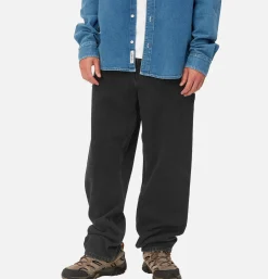 CARHARTT WIP Pantalons<Single Knee Pant Denim Noir Stone Washed