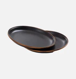 BAREBONES Outdoor<Small Enamel Plate X 2 Charcoal