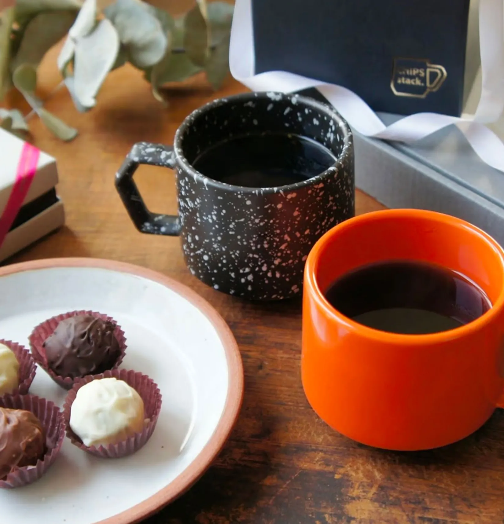 CHIPS JAPAN Maison<Stack Mug Splash Black White