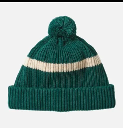 ROTOTO Gants • Bonnets • Echarpes<Stripe Pompom Beanie Vert