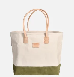 HERITAGE LEATHER COMPANY Tote-bags<Suede Day Tote Bag Vert