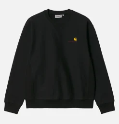 CARHARTT WIP Pulls & Cardigans<Sweat American Script Black