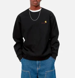 CARHARTT WIP Pulls & Cardigans<Sweat American Script Black