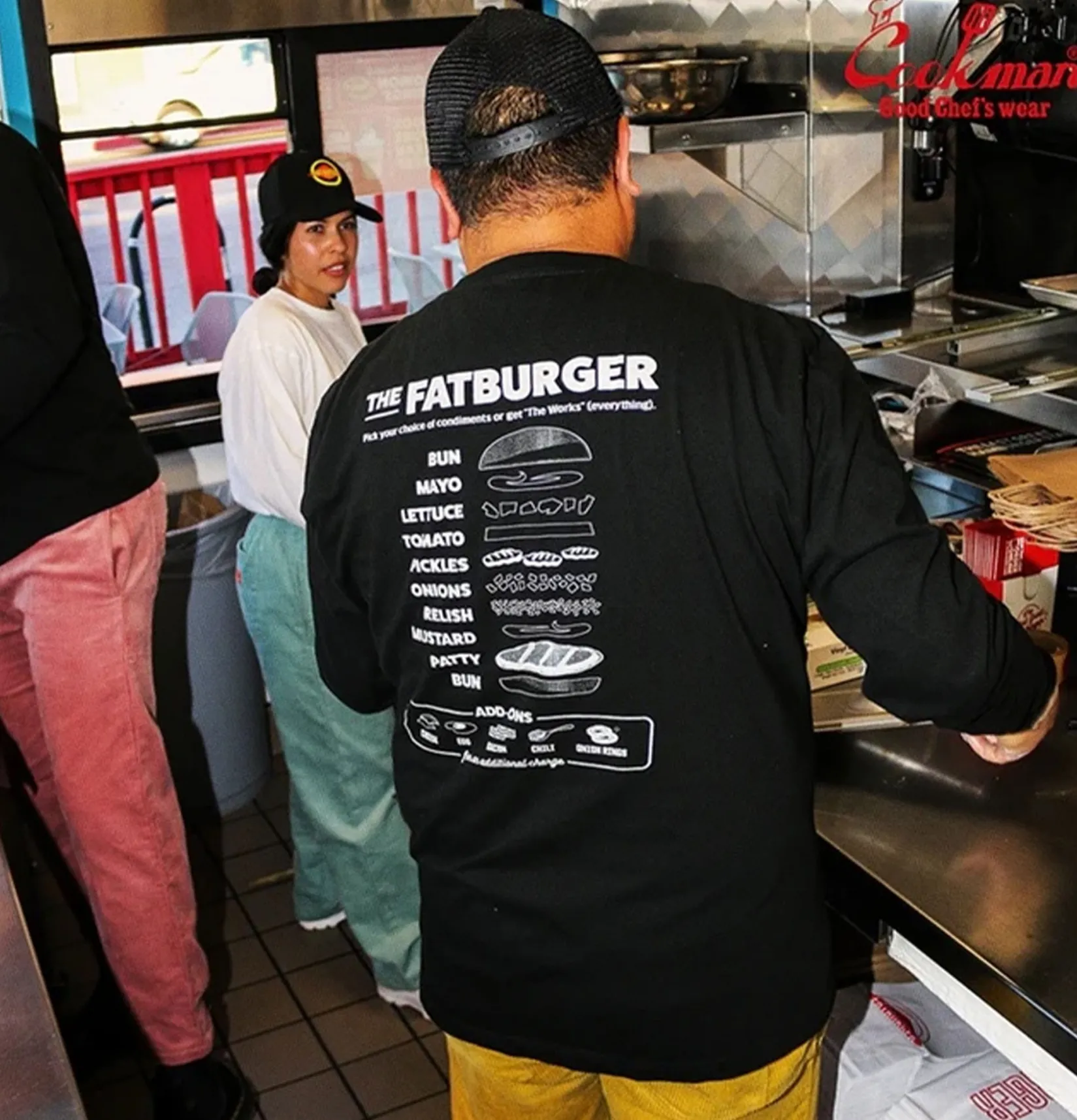 COOKMAN T-shirts<Tee Shirt Long Sleeves Fat Black