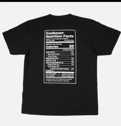 COOKMAN T-shirts<Tee Shirt Nutrition Facts Black