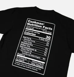 COOKMAN T-shirts<Tee Shirt Nutrition Facts Black