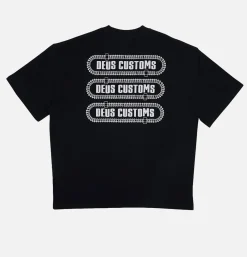DEUS T-shirts<Thread Tee Black