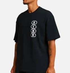 DEUS T-shirts<Thread Tee Black