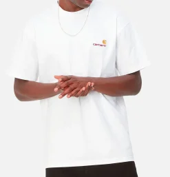 CARHARTT WIP T-shirts<T-shirt American Script White
