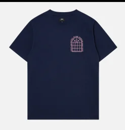 EDWIN T-shirts<T-shirt Sake And Roses Navy