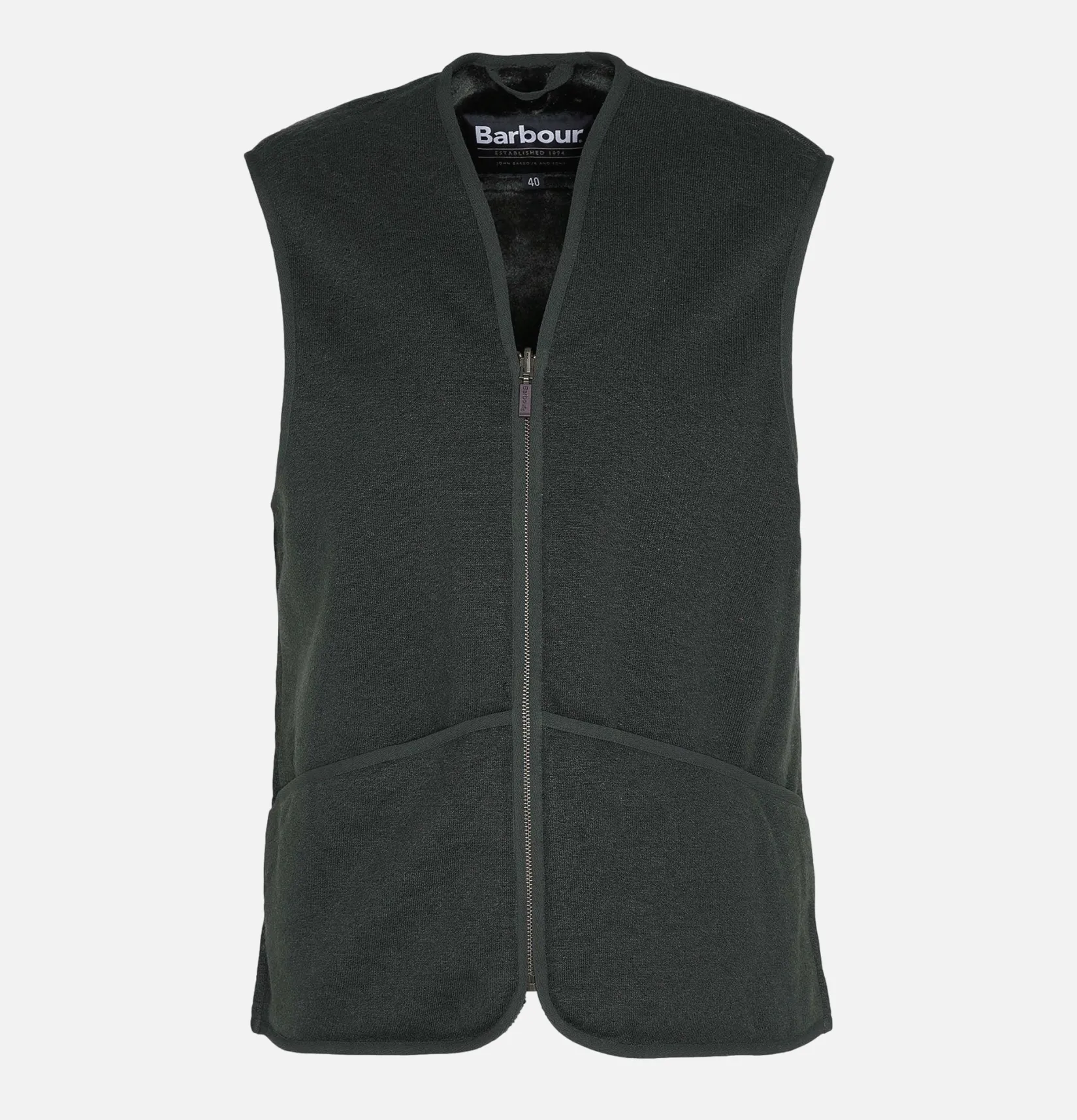 BARBOUR Vestes<Warm Pile Waiscoat Zip Sage