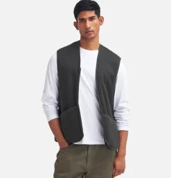 BARBOUR Vestes<Warm Pile Waiscoat Zip Sage