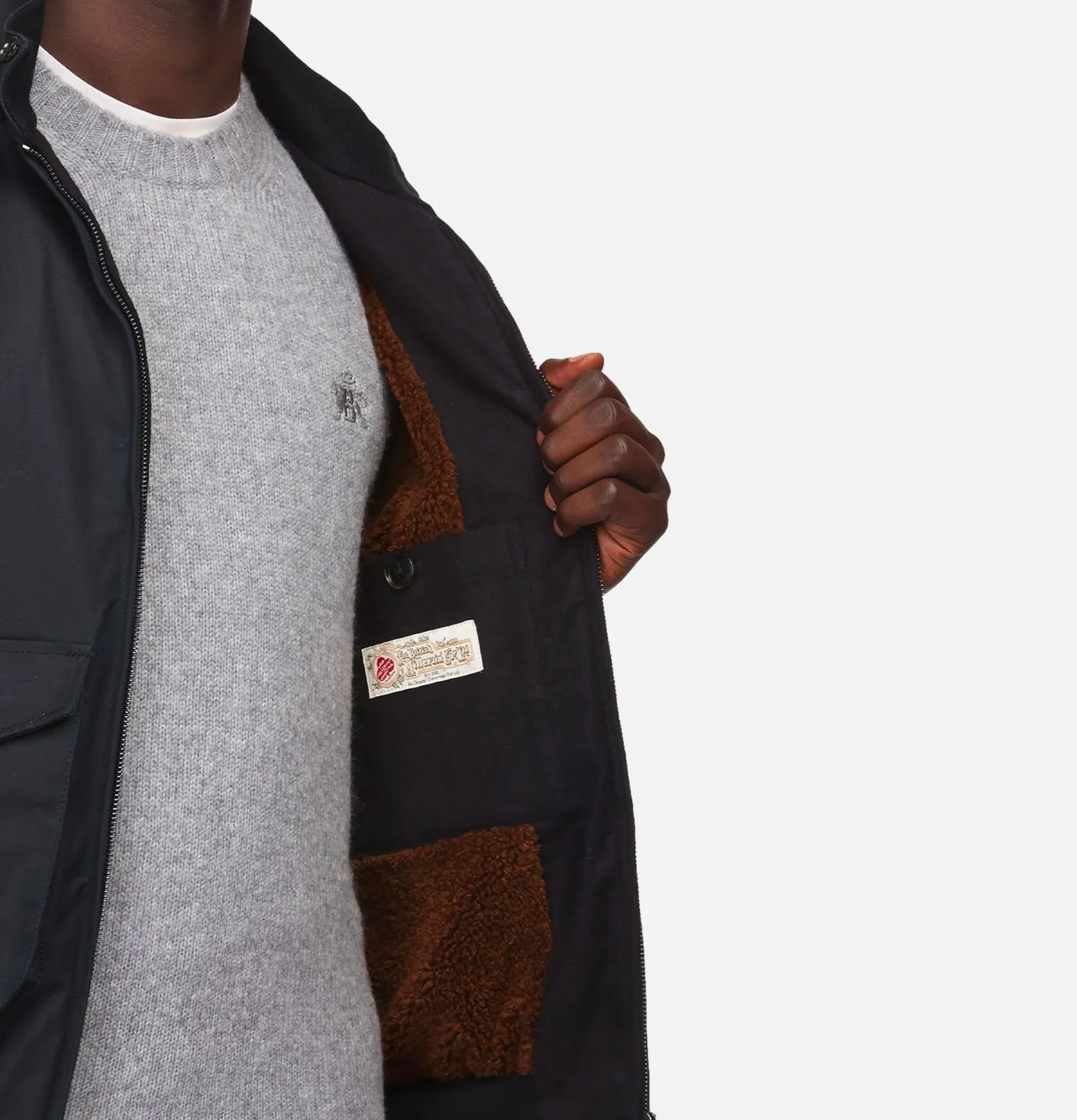 BARACUTA Vestes<Waxed G9 Af Pocket Dark Navy