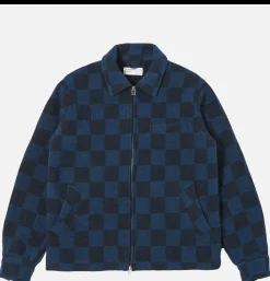 UNIVERSAL WORKS Blousons & Manteaux<Windcheater Jacket Navy Checkerboard