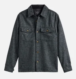PORTUGUESE FLANNEL Chemises<Wool Field Over Shirt Grey