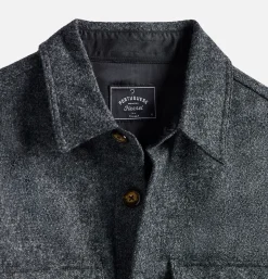 PORTUGUESE FLANNEL Chemises<Wool Field Over Shirt Grey