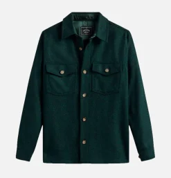 PORTUGUESE FLANNEL Chemises<Wool Field Over Shirt Verte