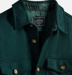 PORTUGUESE FLANNEL Chemises<Wool Field Over Shirt Verte