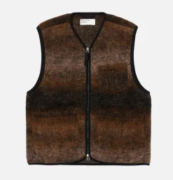 UNIVERSAL WORKS Vestes<Wool Zip Liner Ombre Brown