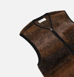 UNIVERSAL WORKS Vestes<Wool Zip Liner Ombre Brown