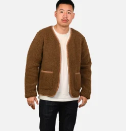 COLDBREAKER Sweats & Polaires<Zip Up Vee Cardigan Bark