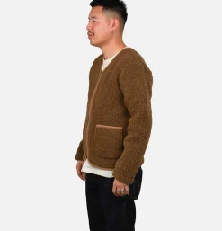 COLDBREAKER Sweats & Polaires<Zip Up Vee Cardigan Bark