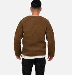 COLDBREAKER Sweats & Polaires<Zip Up Vee Cardigan Bark