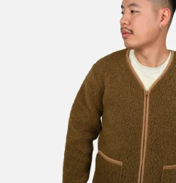 COLDBREAKER Sweats & Polaires<Zip Up Vee Cardigan Bark
